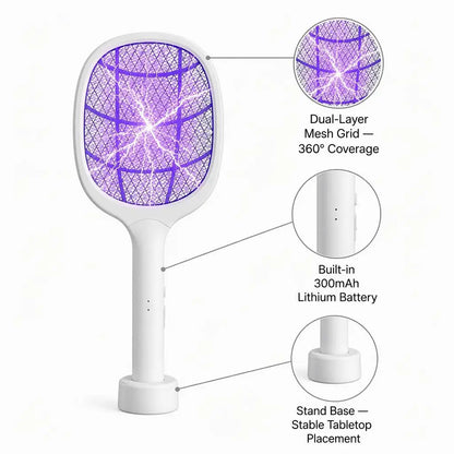 Rechargeable Electric Bug Zapper Racket