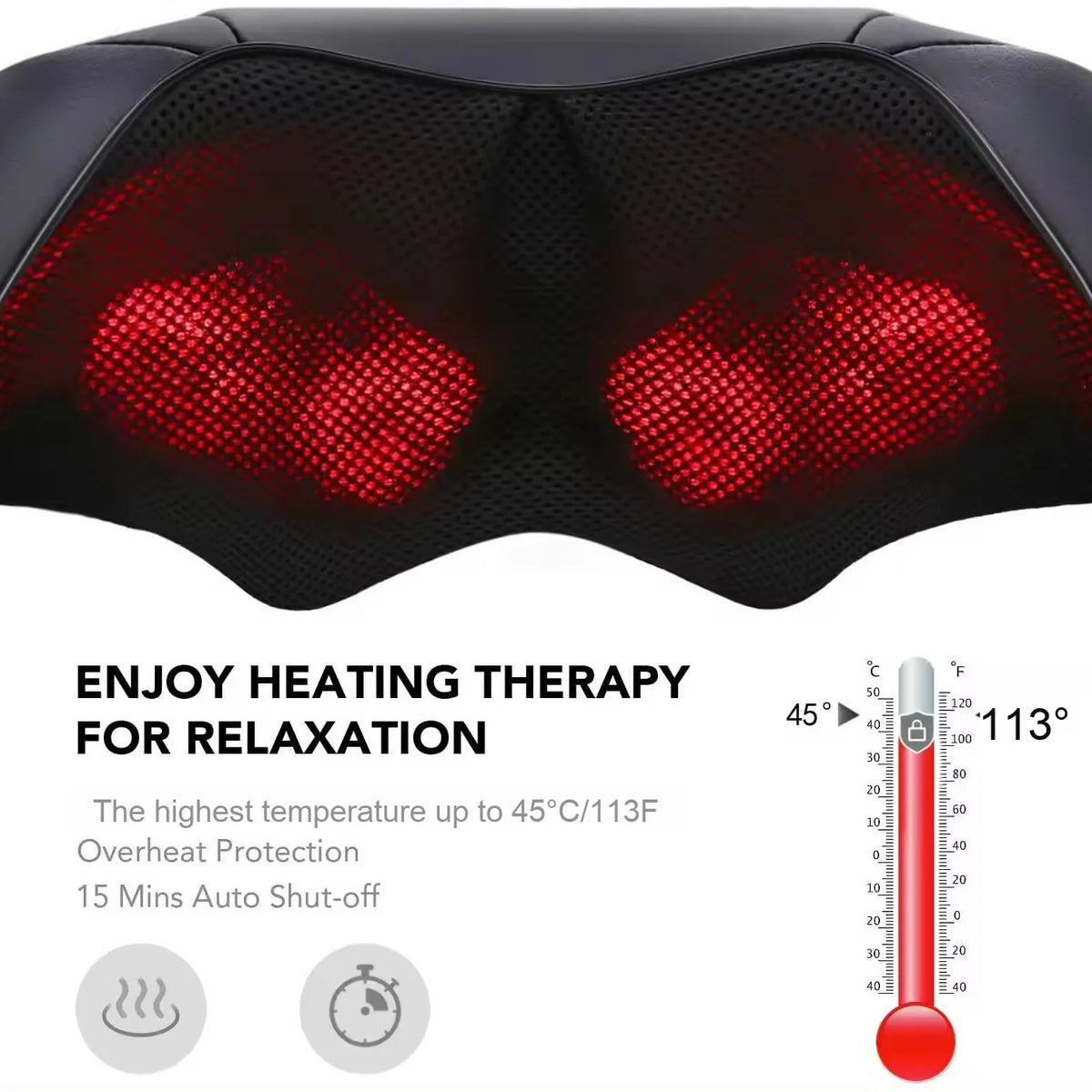 Shiatsu Neck & Shoulder Massager with Heat