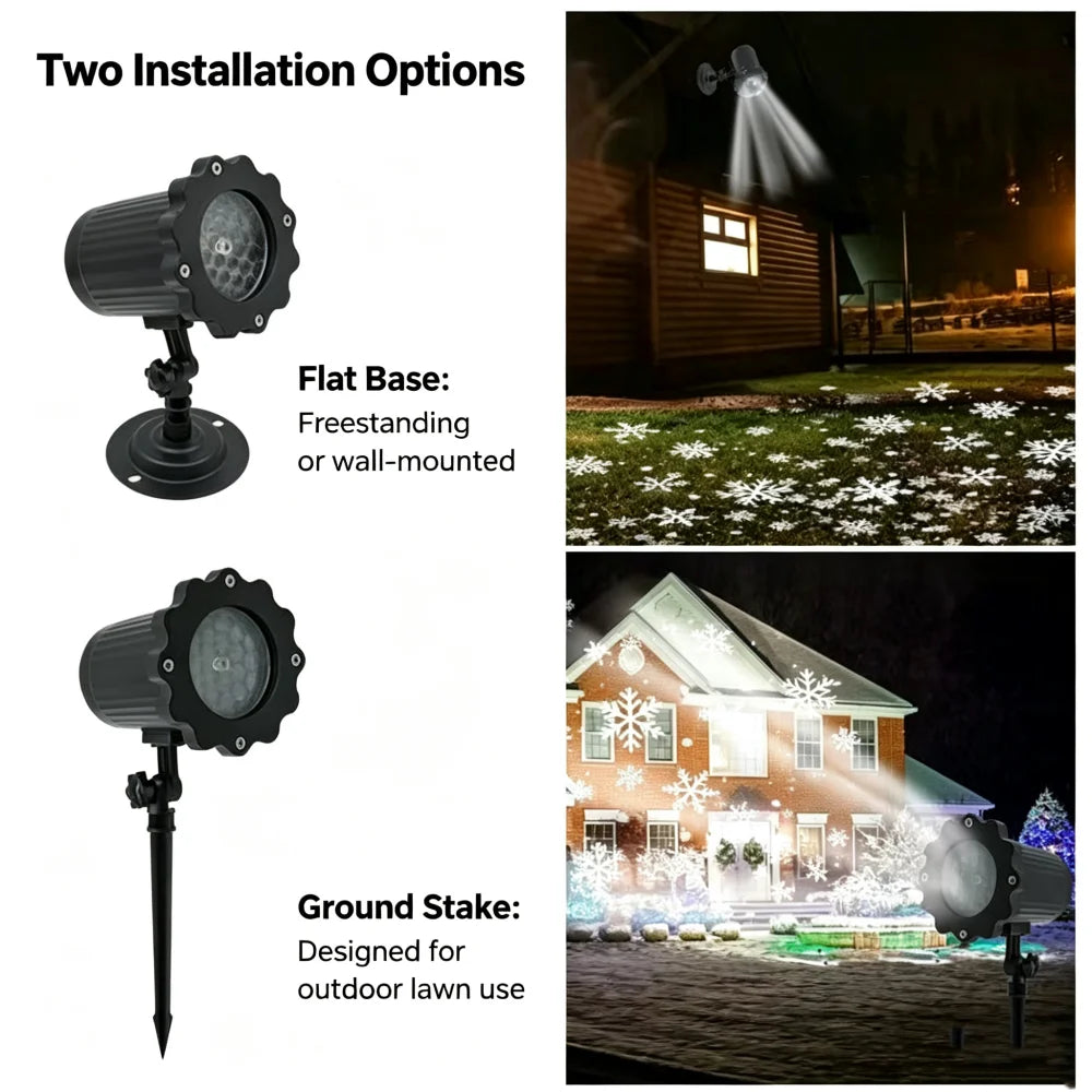 Outdoor Snowflake Projector Light